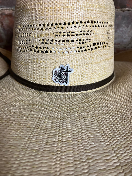 Hat Patches- Dogwood Flower/Cross