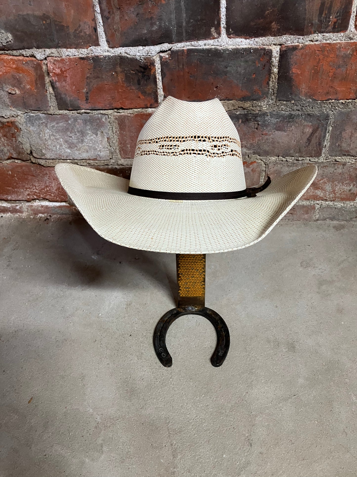 Youth- Twister Open Crown Tan Bangora 4" Brim