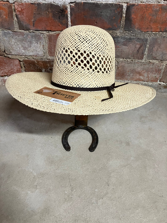 Twister Jute Straw Hat- 4 1/2" brim
