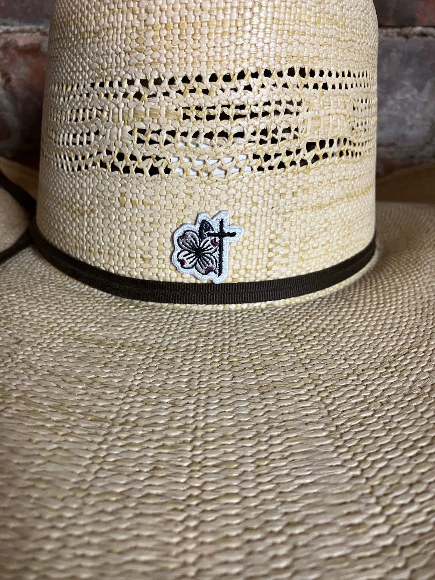 Hat Patches- Dogwood Flower/Cross